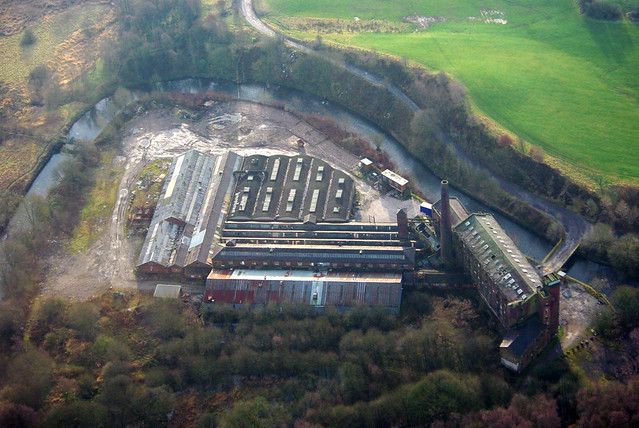 Crimble Mill, Heywood - from the air