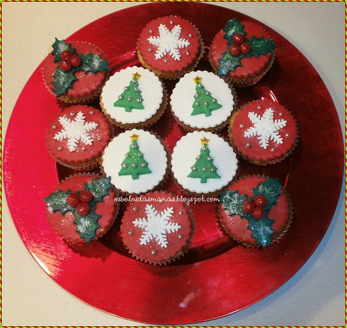 Cupcakes de Natal by Osbolosdasmanas