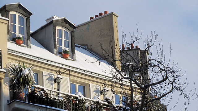 Snow-covered roof