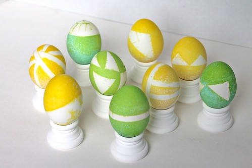 Green and Yellow Easter Eggs