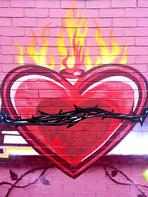 Heart on Fire - Petersham, Sydney street art