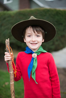 Adorable 5-year-old Jackson in his Cascadia Scouts uniform.