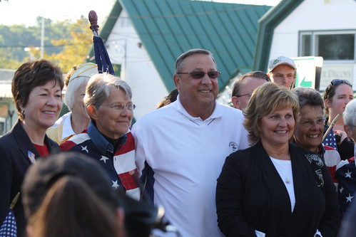 Gov. LaPage, Freeport Flag Ladies and Susan Collins