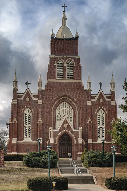 Old Saint Vincent's Catholic Church, in Cape Girardeau, Missouri, USA - exterior front