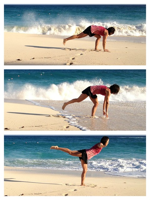 Attempted Yoga on the Beach