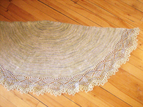 Finished & blocked shawl