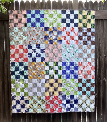 16 patch baby quilt