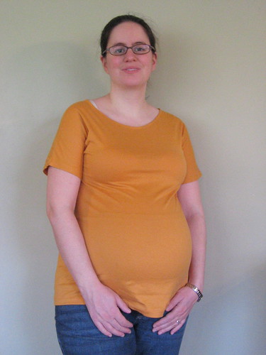 Orange maternity shirt