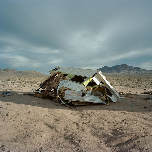 abandoned trailer. mojave desert, ca. 2013.