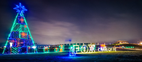 christmas lights at lowes motor speedway by DigiDreamGrafix.com