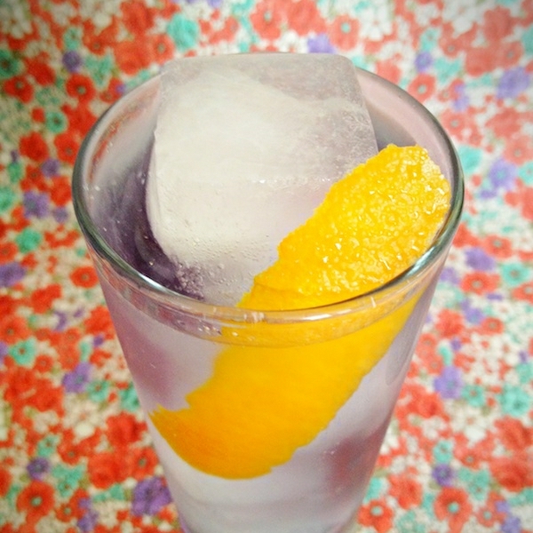 Orange-Violet Gin Cocktail