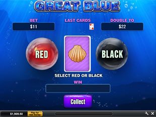 free Great Blue gamble feature