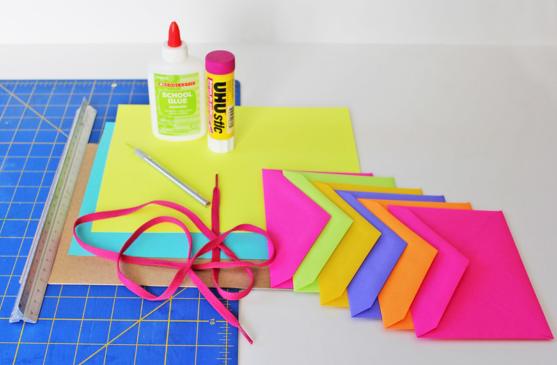 Make a day-glo envelope book for all your treasures