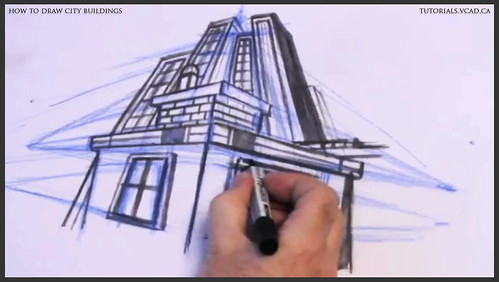 learn how to draw city buildings 030