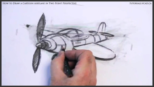 learn how to draw a cartoon airplane in two point perspective 043