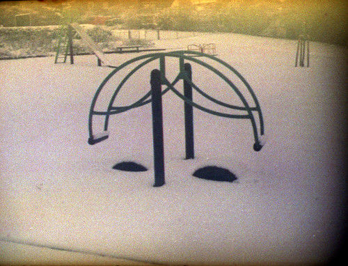 snow in the play park by pho-Tony