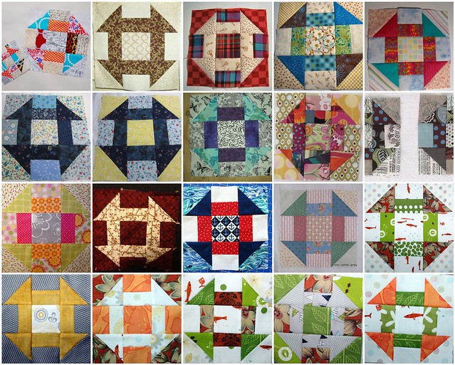 20 Churn Dash Blocks Created for the My Favorite BLock Quilt Along