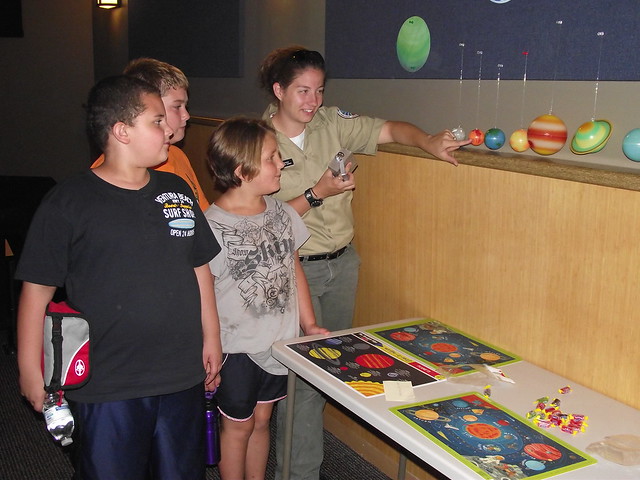 Solar System program in theatre at Wilderness Road State Park