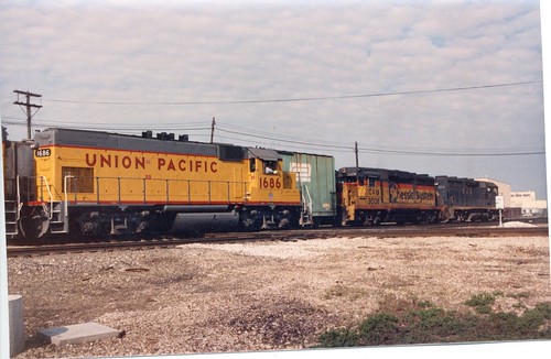 Leftover 1970's era "Retro Railroading" at Hayford Junction.  Chicago Illinois.  May 1987. by Eddie from Chicago
