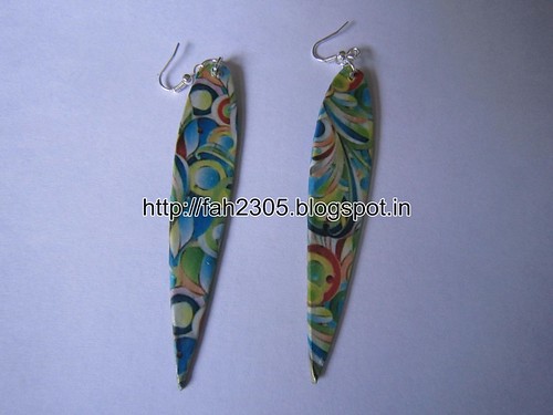 Handmade Jewelry - Card Paper Earrings (27) by fah2305