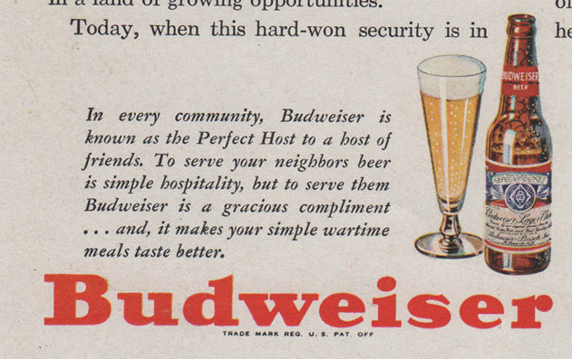 budweiser 1944 bottle
