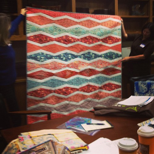 My saltwater quilt at the #sacmqg meeting today.