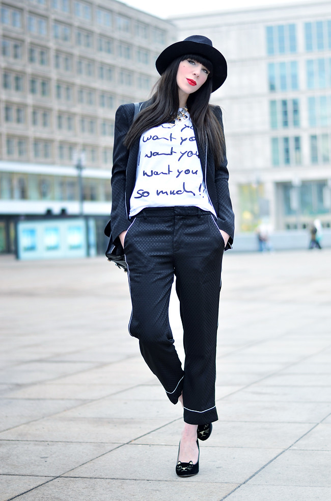 Black Zara Outfit with Saint Noir Shirt 10