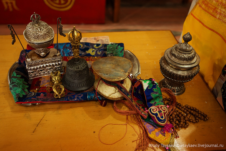 Inside tibetan temple