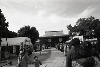Spectacle of Ikukunitama shinto shrine.