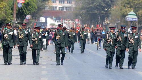Army officers returning during Nepal banda 01