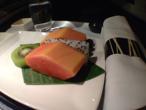 Cathay Pacific Business Class Meal HKG to YYZ