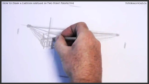 learn how to draw a cartoon airplane in two point perspective 003