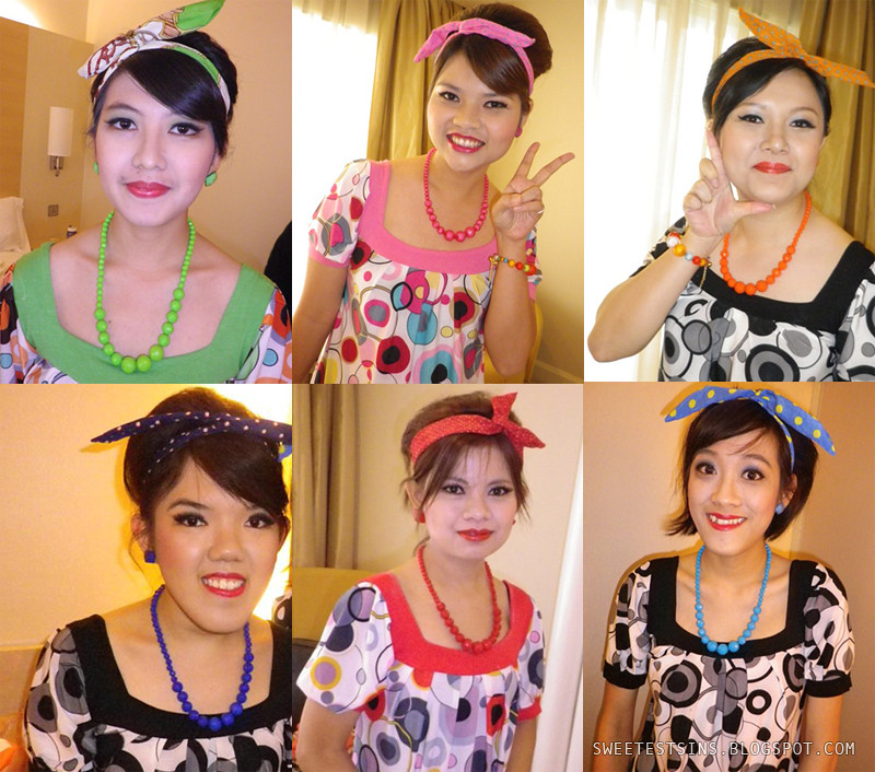 retro dnd company dinner make up and hairdo by make up artist after makeover