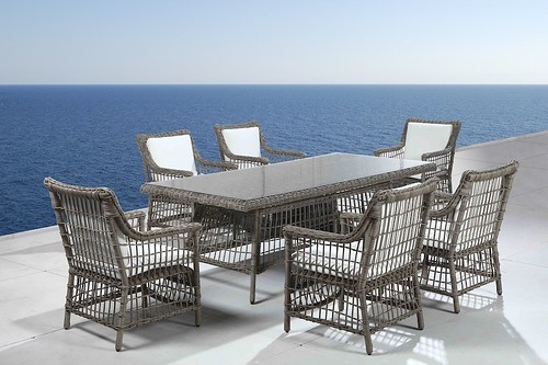outdoor wicker dining set for patio