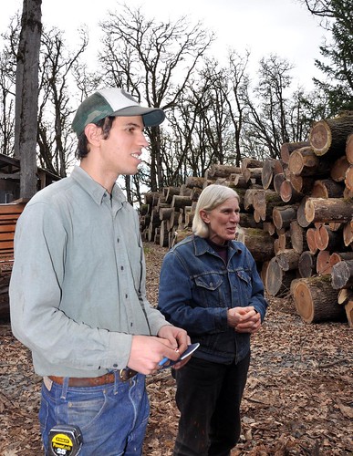 Ben Deumling (left) runs the small specialty milling operation while and his mother Sarah oversees management and timber harvest on their 1,300 acres of forestland.