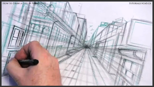 learn how to draw city buildings in perspective 020