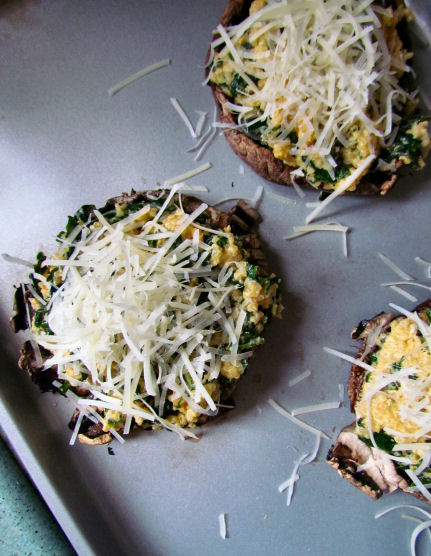 Stuffed Portabella's Topped with Shredded Parm