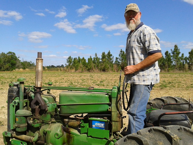 Terry Davis on tractor