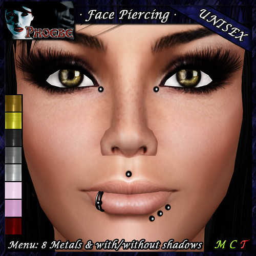 P Unisex Face Piercing ~ Serie K7 ~ 8 Metals
