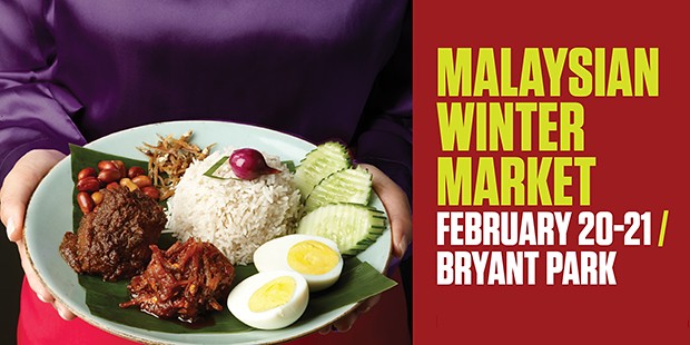 malaysian winter market in Bryant Park
