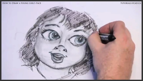 learn how to draw a young girls face 024