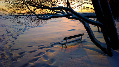 A seat in sunset by Antti Tassberg