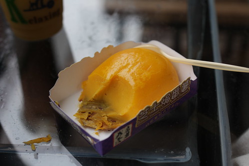 Sweet potato baked with cheese skin