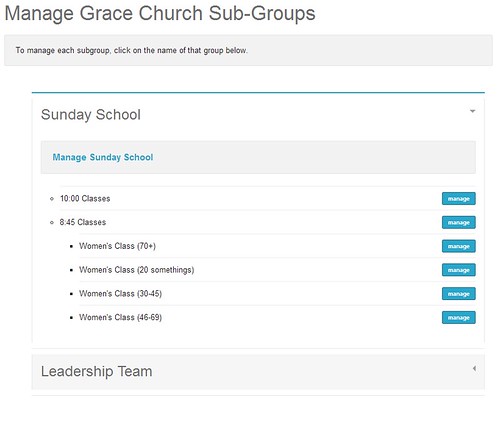 manage subgroups, transformational discipleship 