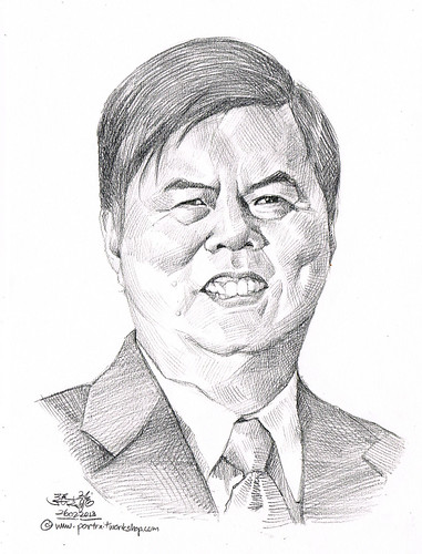 Pencil portrait for Chinese Swimming Club Danny Lee - 3