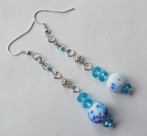 Blue Dangle Earrings 02