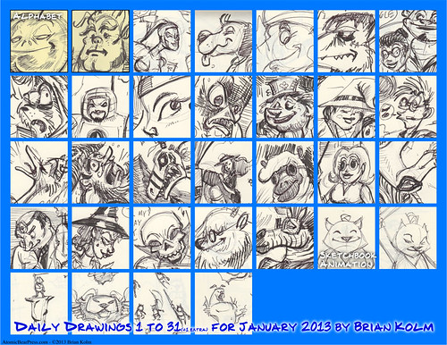 Daily Drawings 2013 - January (Alphabet) results
