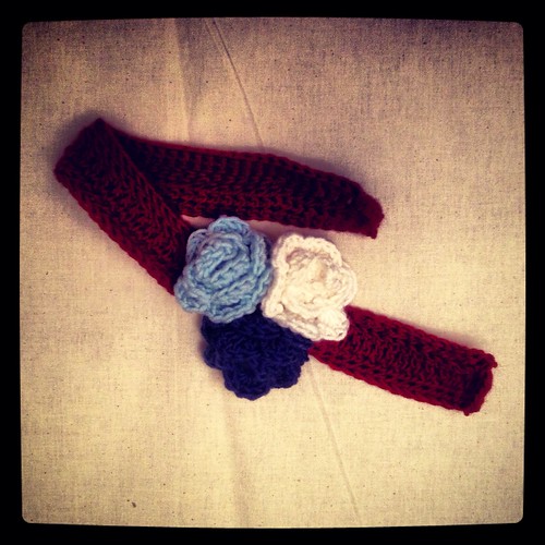 Crochet Roses Headband