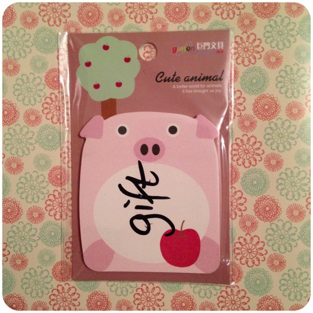 Of all the free gifts I could have had :'( #pig #postitnotes #yozocraft #stationery #snailmail