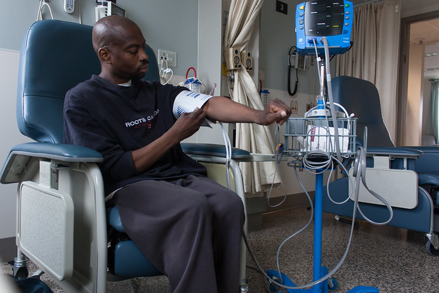Velcade Chemo Treatment: Taking my blood pressure